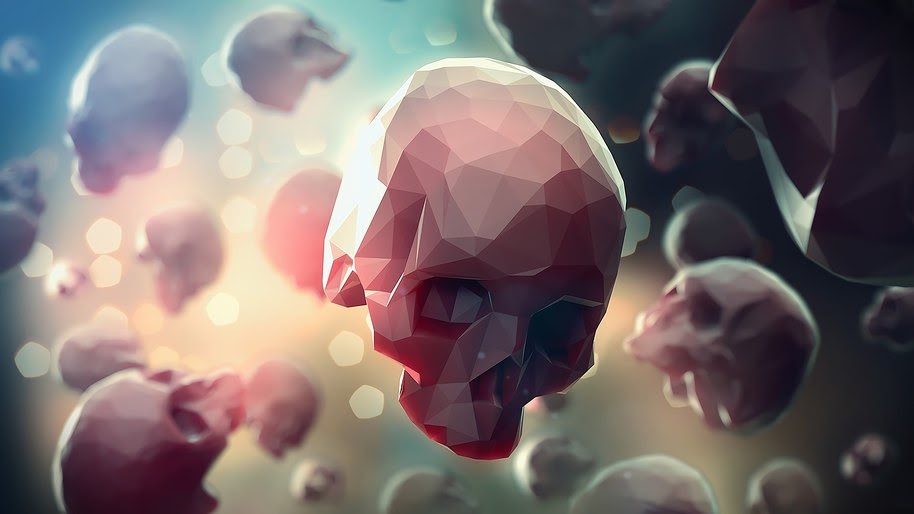 Skull, Digital Art, Abstract, Low Poly, 4K, #49 Wallpaper